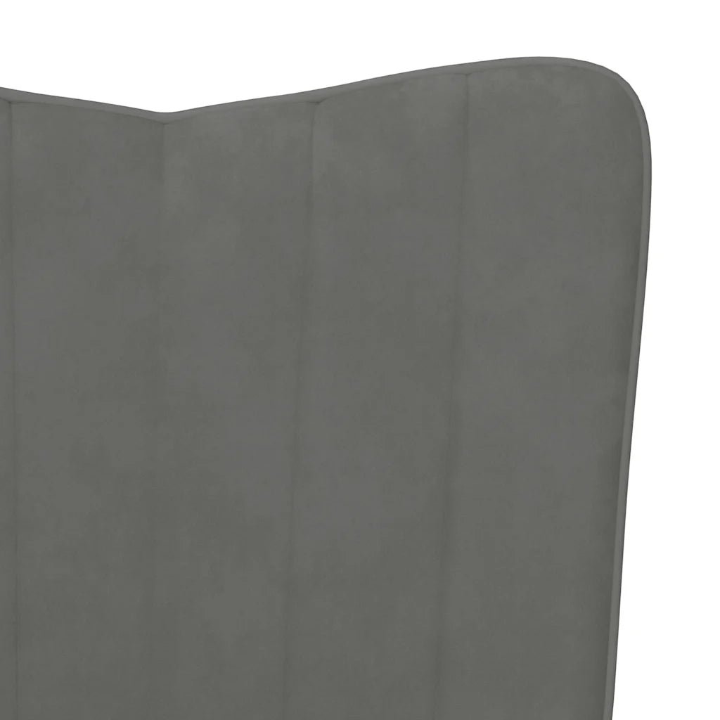 Poltrona Relax | Sedia Relax Grigio Scuro in Velluto
