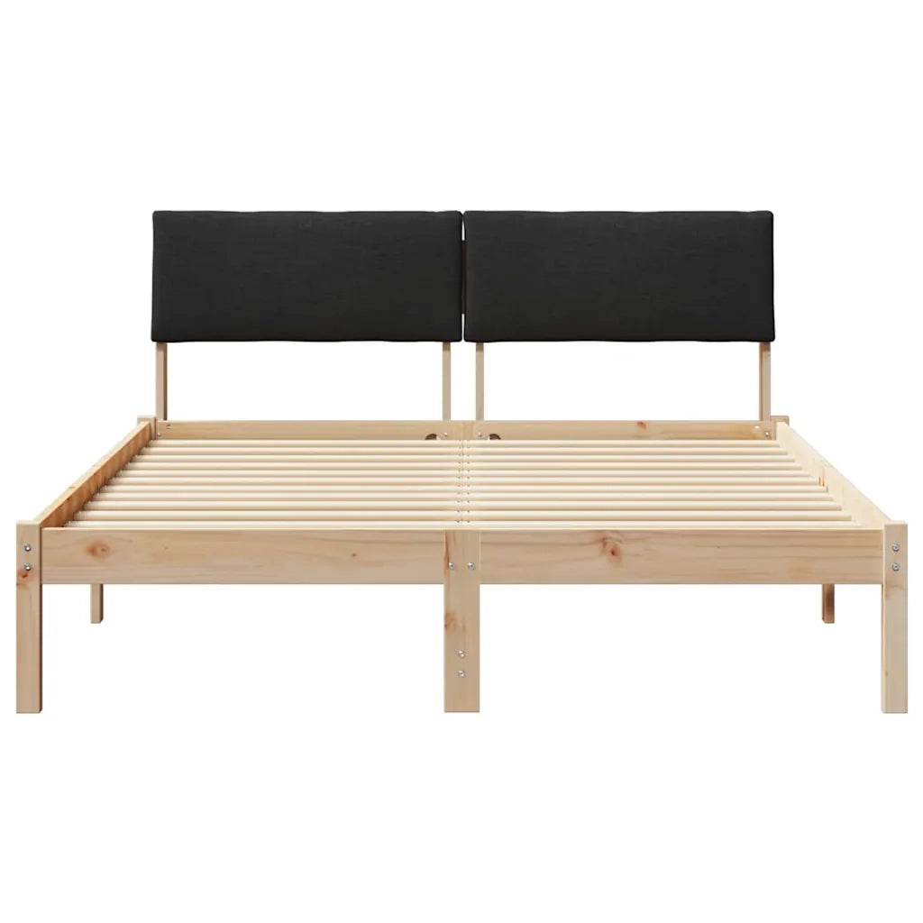 Struttura del letto con testiera-Giroletto con Testiera Marrone e nero 140 x 190 cm 226557