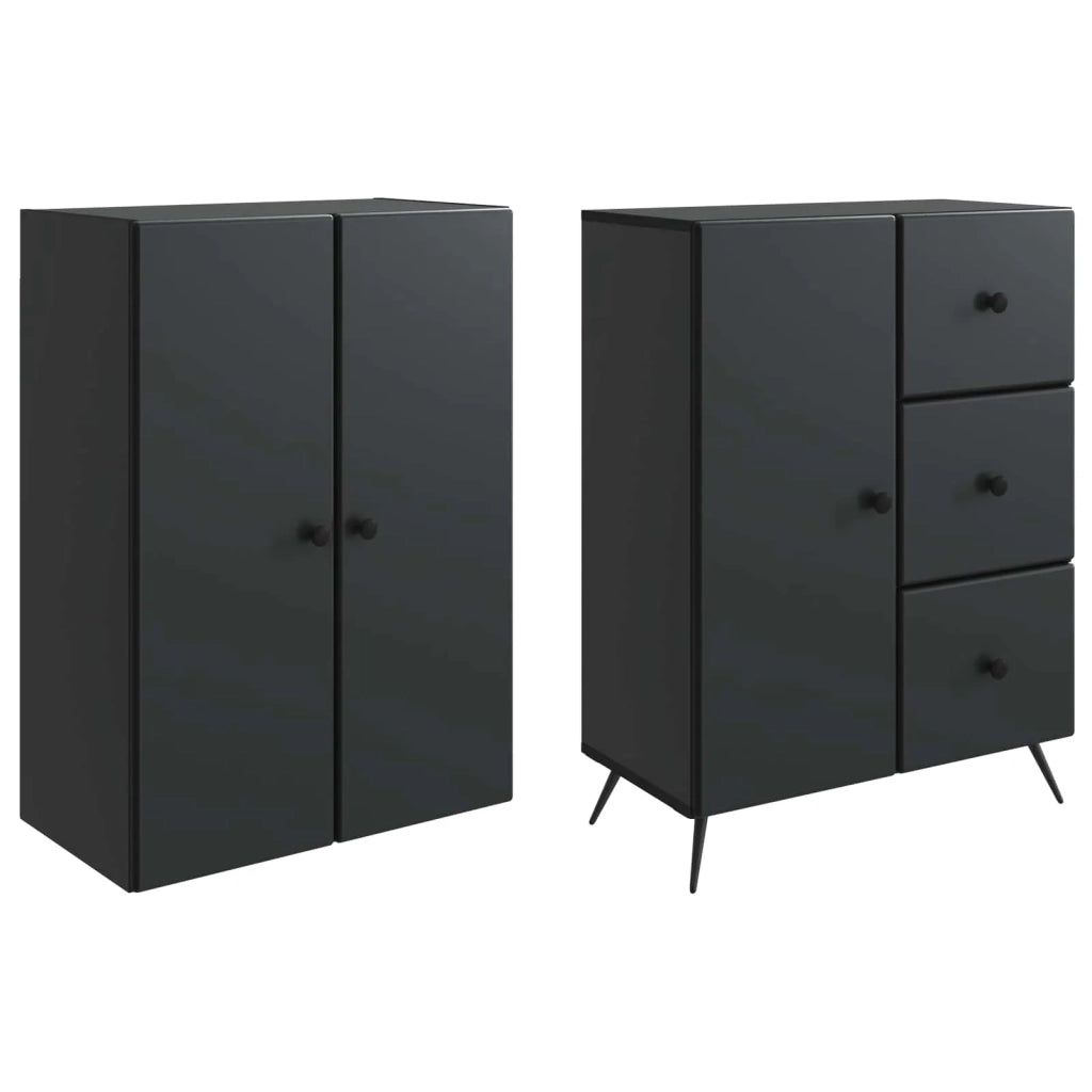 Set di armadi 2 pz Nero Legno ingegnerizzato 3416899