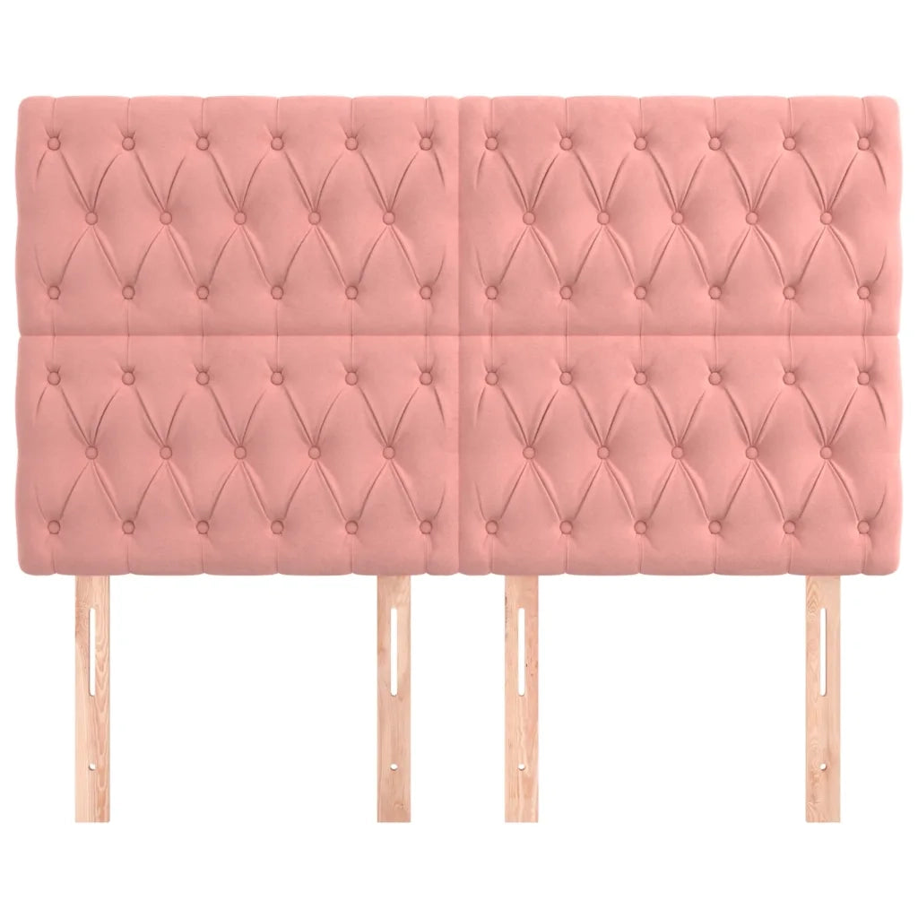 Testiera | Testata Rosa 160x7x118/128 cm Velluto
