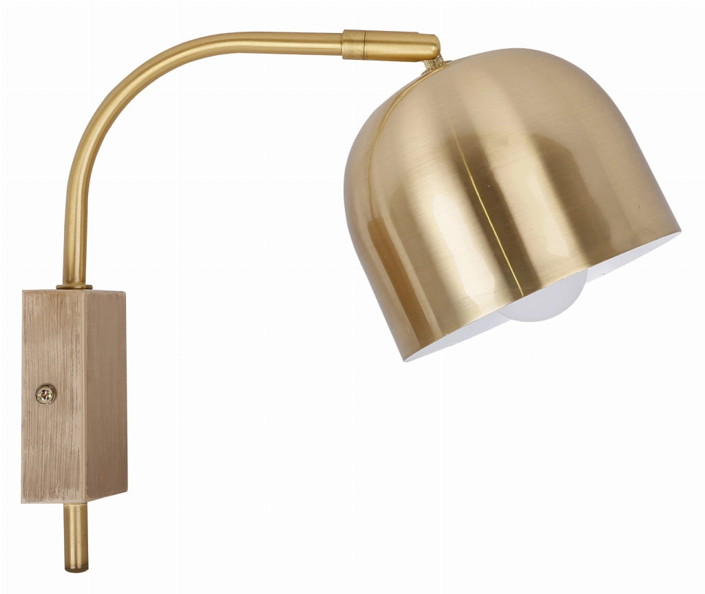 Applique Candellux RUPI ottone/legno E27 orientabile