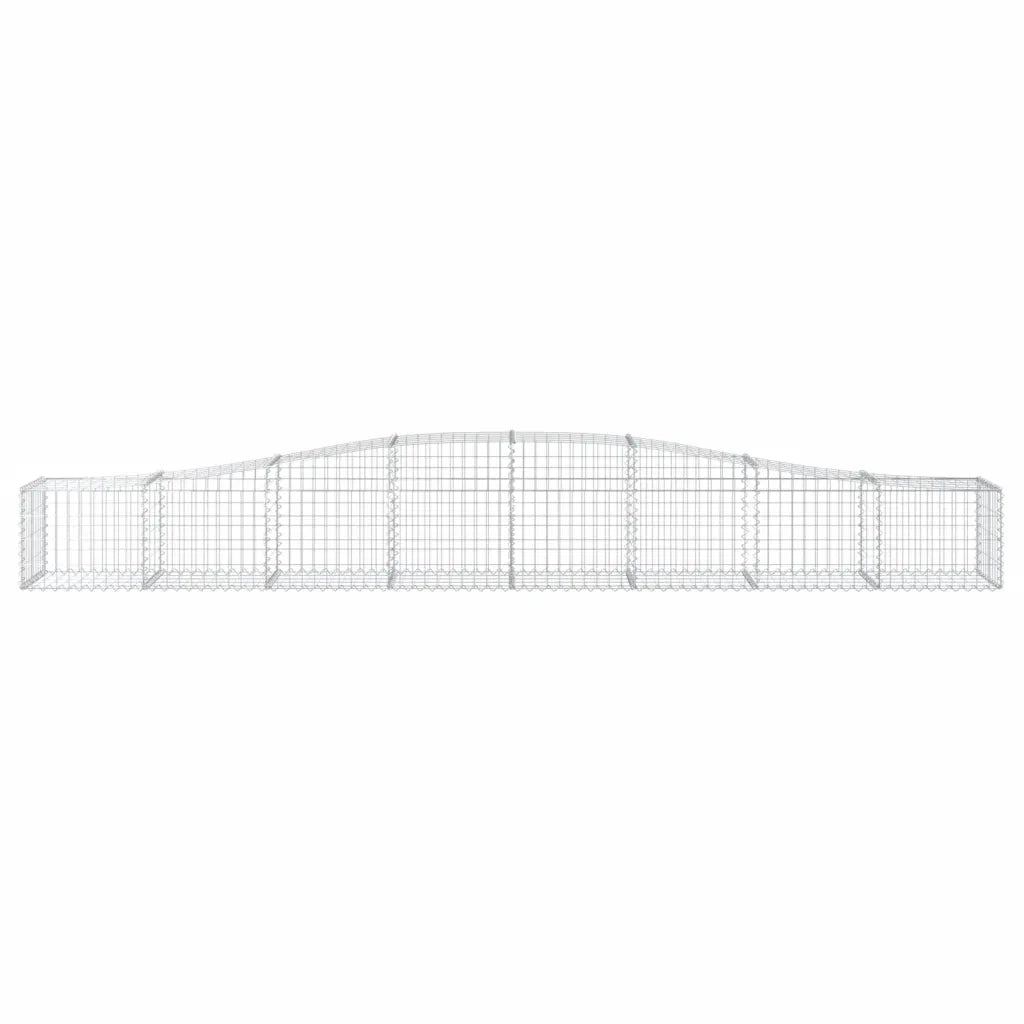 Cesti Gabbioni ad Arco 10 pz 400x50x40/60 cm Ferro Zincato 3145925