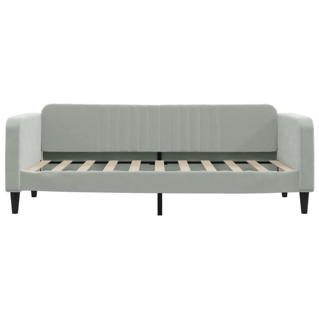 Divano letto | Sof¨¤ letto | Letto singolo Estraibile Grigio Chiaro 90x190 Velluto