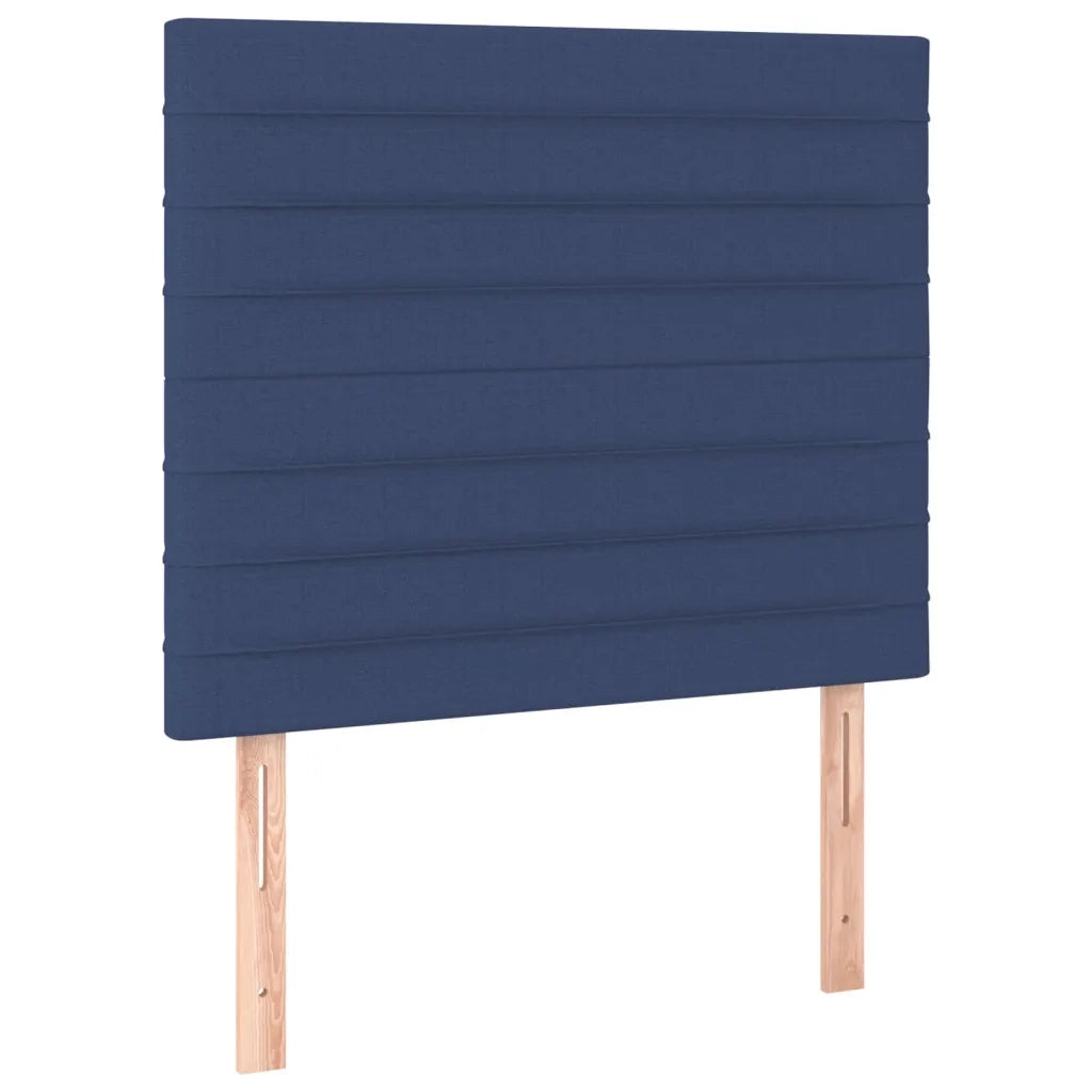 Letto a Molle con Materasso e LED Blu 80x200 cm in Tessuto