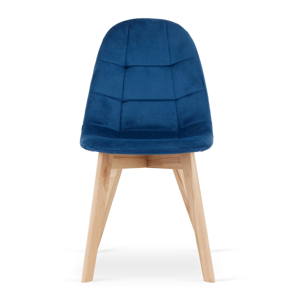 Valora NUUC SEDIA Velluto blu navy Design ergonomico x3