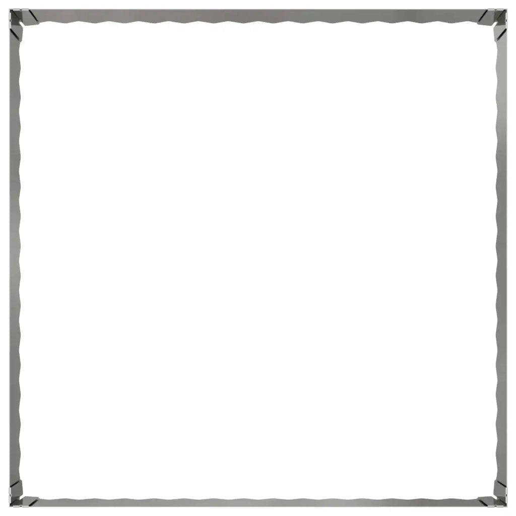 Bordura per Prato 4 pcs 100 x 100 x 35 cm Acciaio Argento 8008984