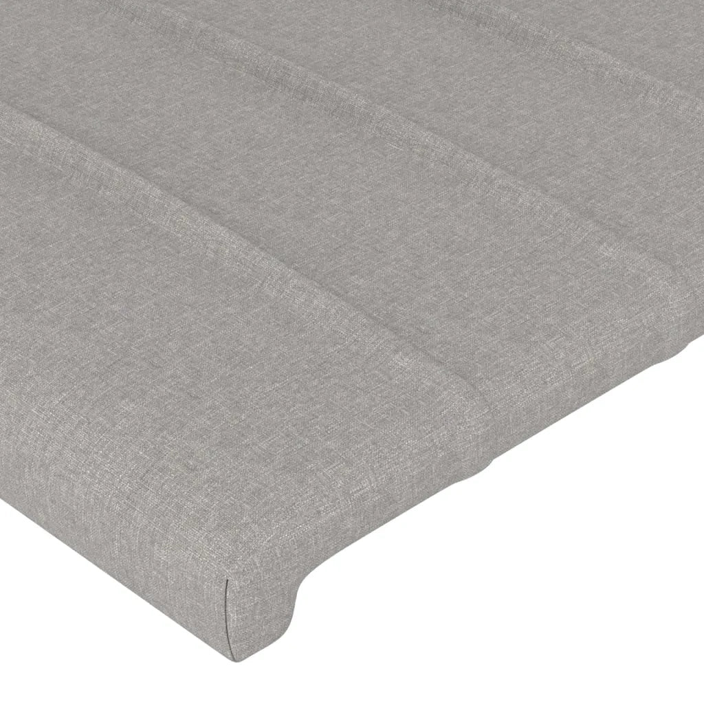 Testiera | Testata ad Orecchio Grigio Chiaro 163x16x78/88 cm in Tessuto