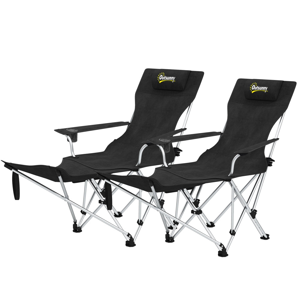 Sedia da campeggio pieghevole 2 pezzi ¨C Minimal ¨C nero