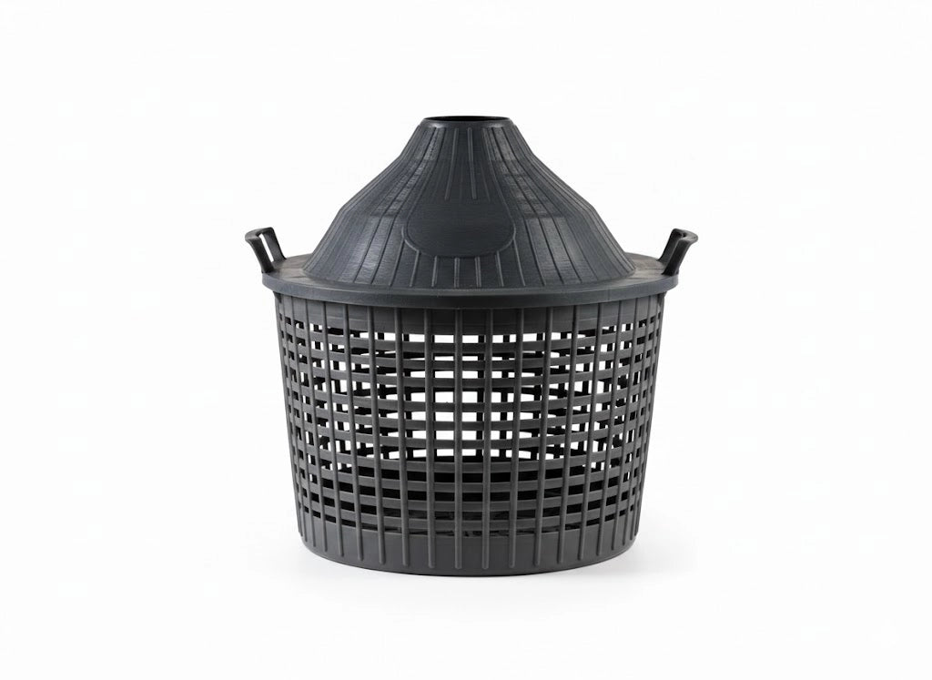 CESTO A CUPOLA IN PLASTICA PER DAMIGIANE  lt.15  forato