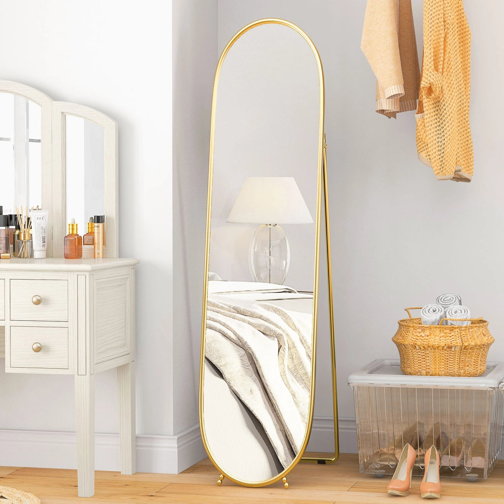 Specchio ovale freestanding ¨C Minimal ¨C 40x160cm colore oro