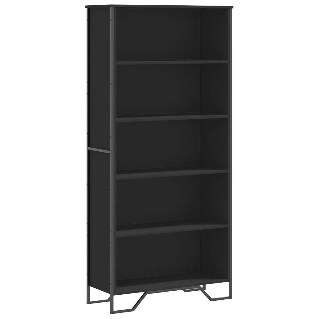 Libreria Nera 80x31x169 cm in Truciolato 3295312