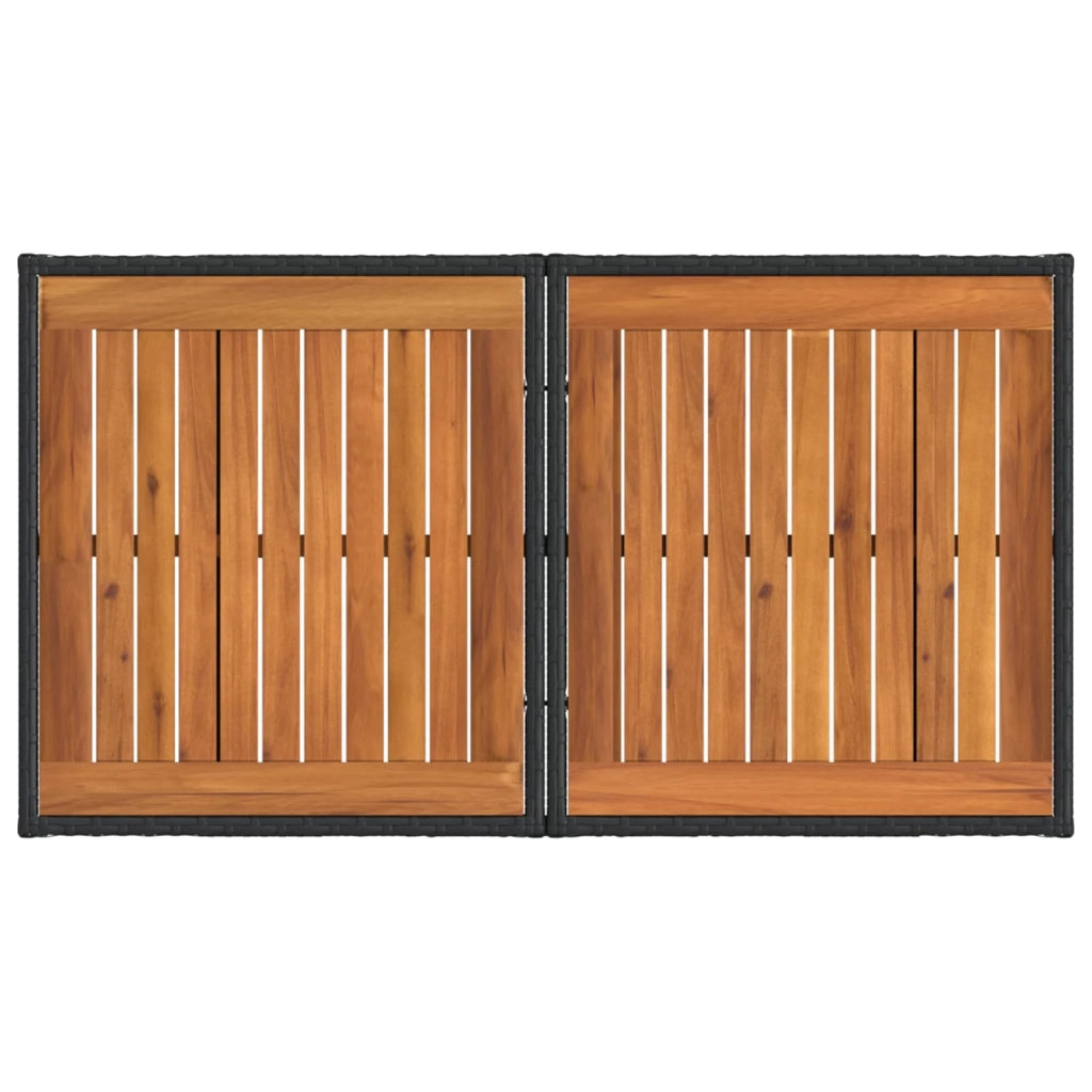 Set Divano da Giardino 9 pz Nero e Grigio scuro polyrattan 3438007