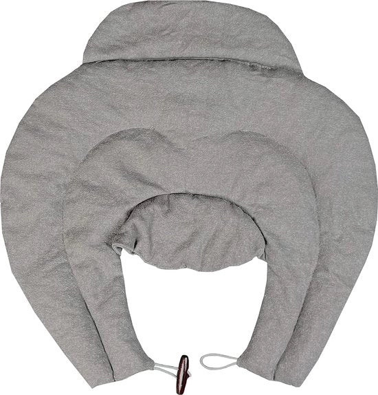 Cuscino per collo con righe e bordo rialzato – Riscaldante e rinfrescante – 100% cotone