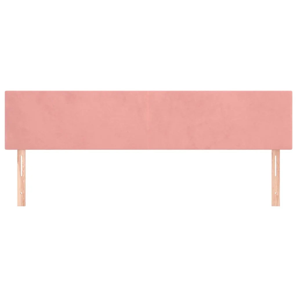 Testiera 2 pz-Set di 2 Testata-Testiera Decorativa Rosa 80x5x78/88 cm in Velluto 368097