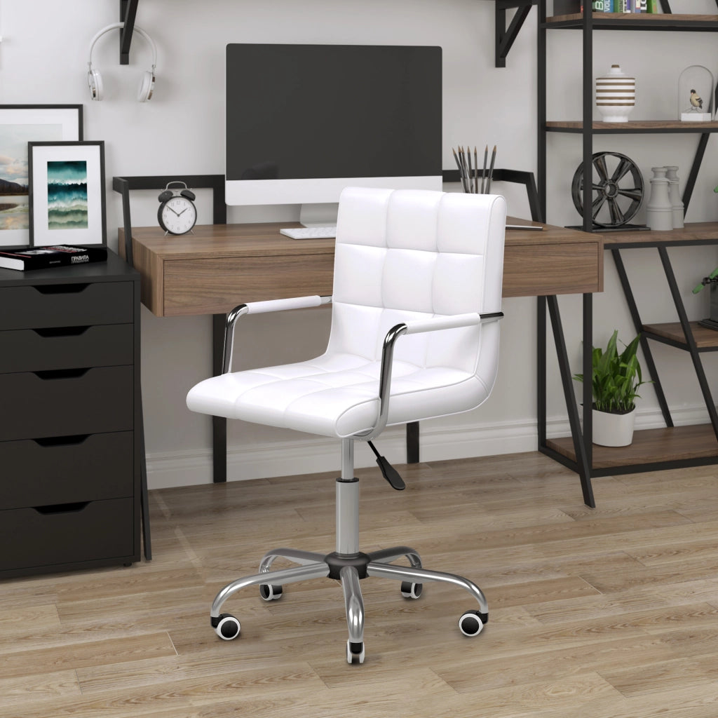 Sedia da ufficio retr¨° ¨C Minimal ¨C bianco 52,5x54x99 cm