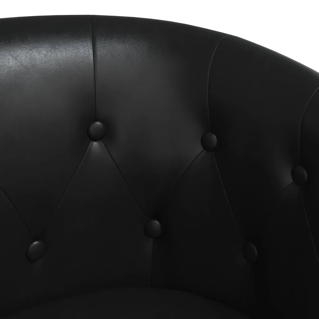 Poltrona | Sedia Relax Cabriolet Nera in Similpelle
