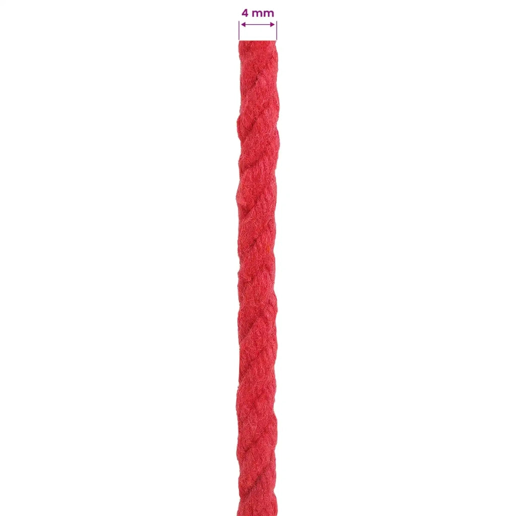 Corda | Fune Rosso 0,4 x 0,4 x 25000 cm Cotone