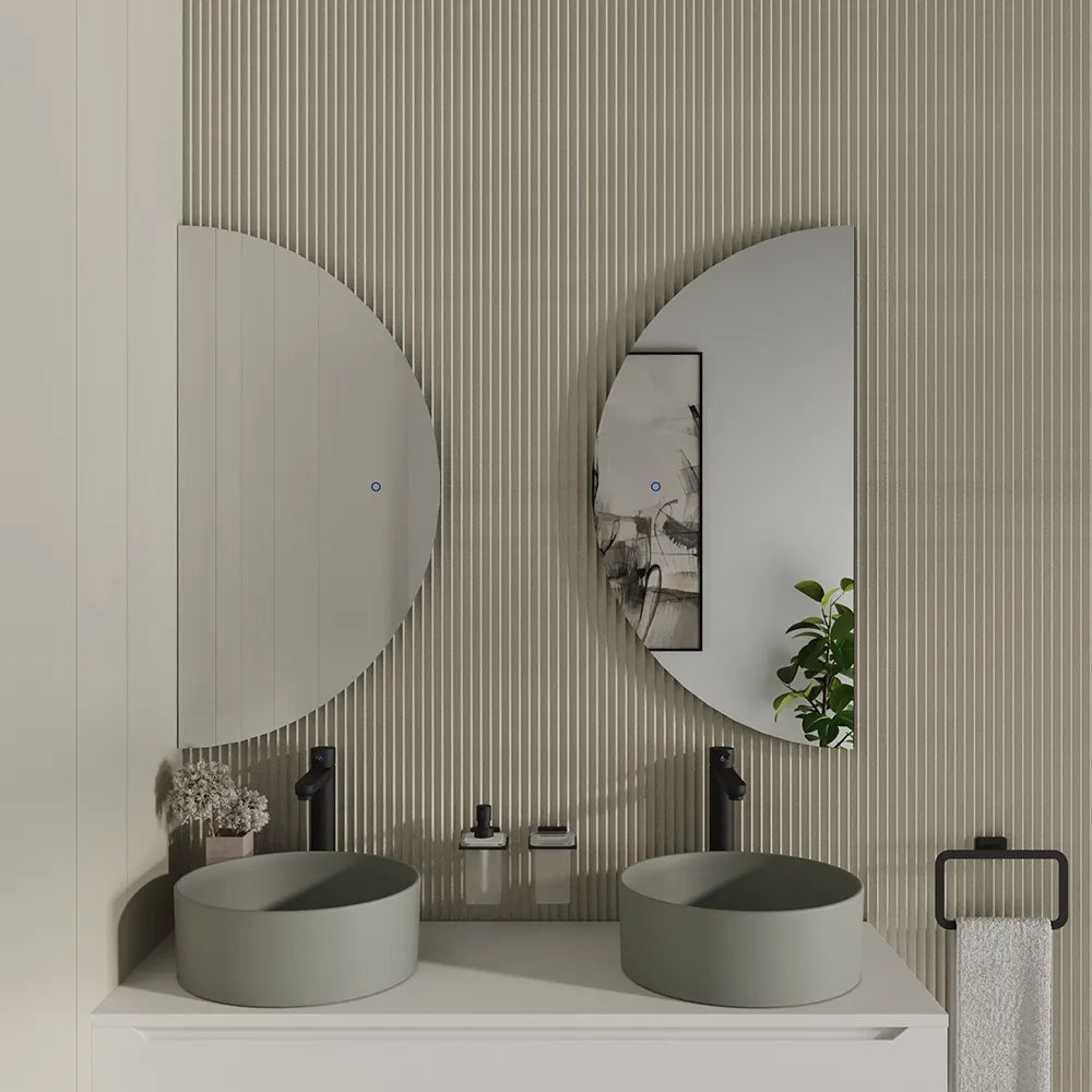 Specchio led 60x120 cm retroilluminato touch screen luce neutra| Luna