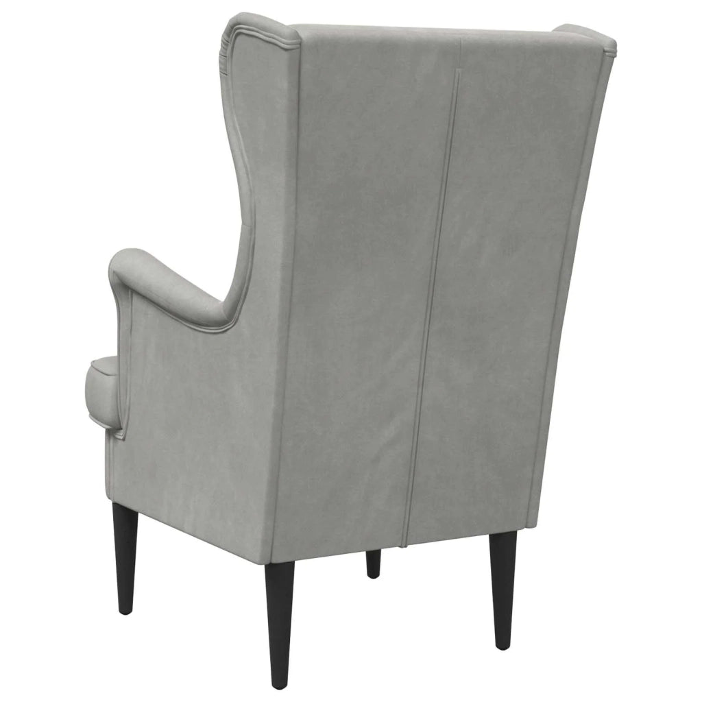 Poltrona | Sedia Relax Grigio Chiaro Velluto