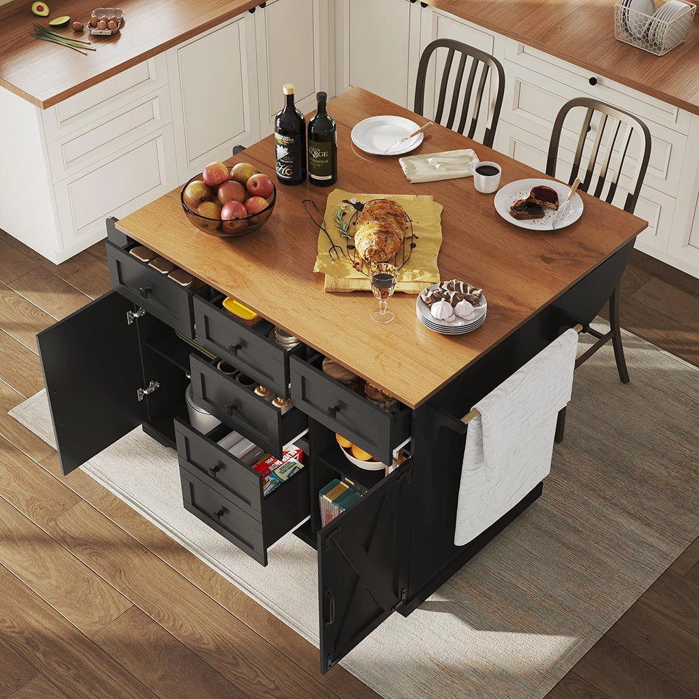 Isola cucina premium - Xylo - mobile con ruote nero