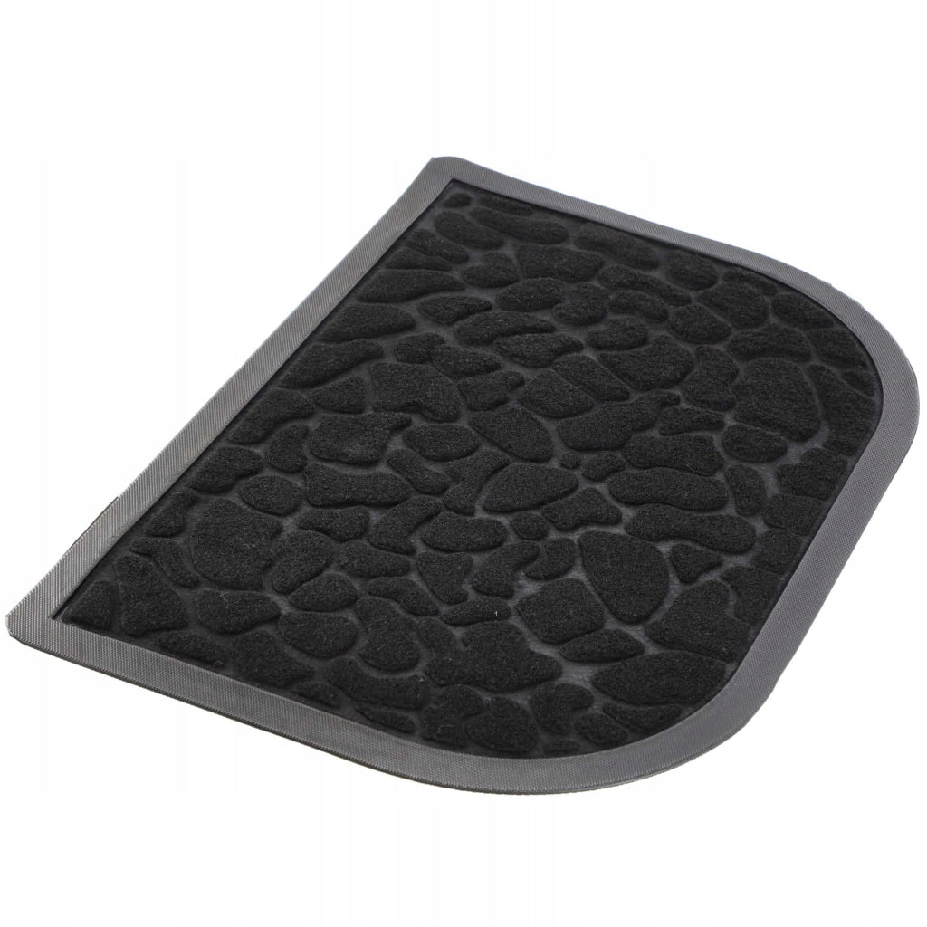 Zerbino da ingresso KADAX per esterni, semicircolare in gomma, 60x40 cm