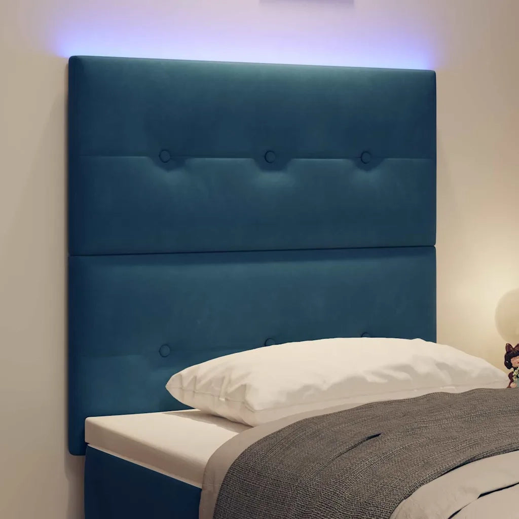 Testiera LED con strisce LED Blu 100 cm Velluto 3338421