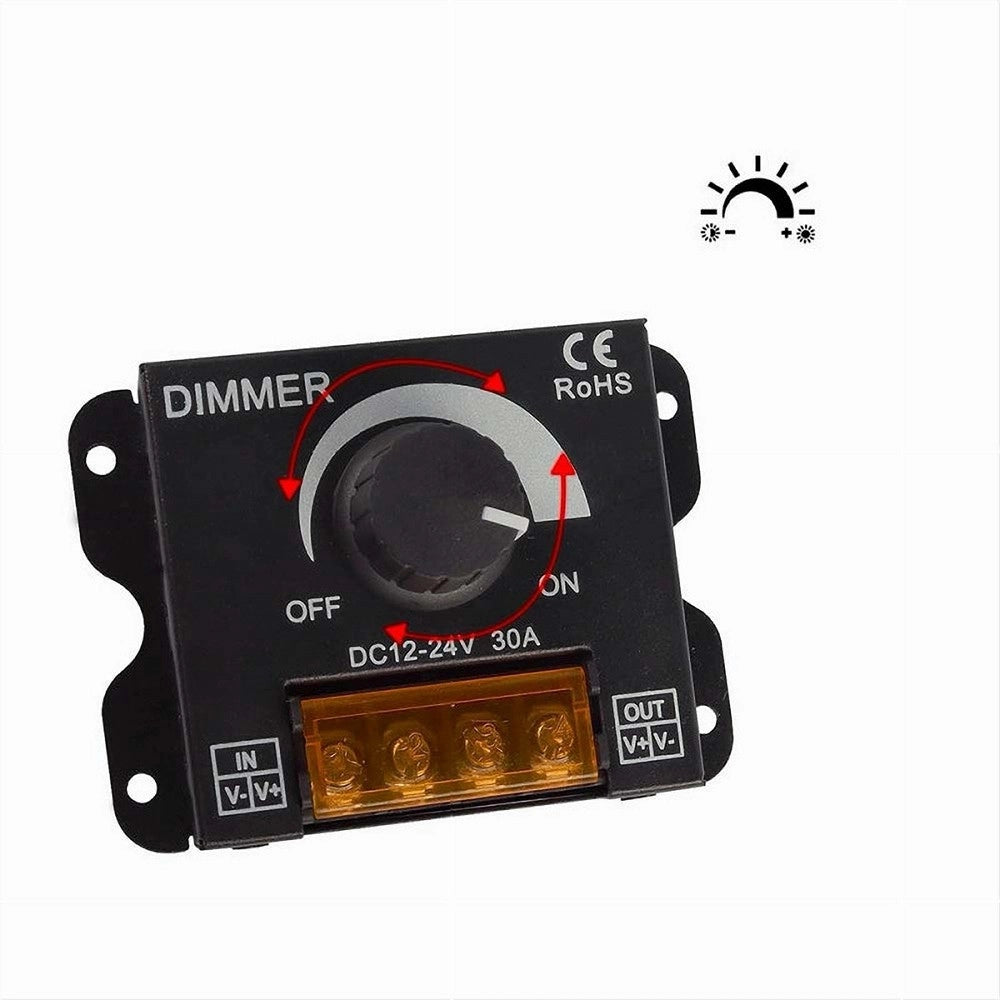 Trade Shop - Dimmer Per Luci Led Monocolore Interruttore Controller Manopola 12-24v Dm-12-24v -