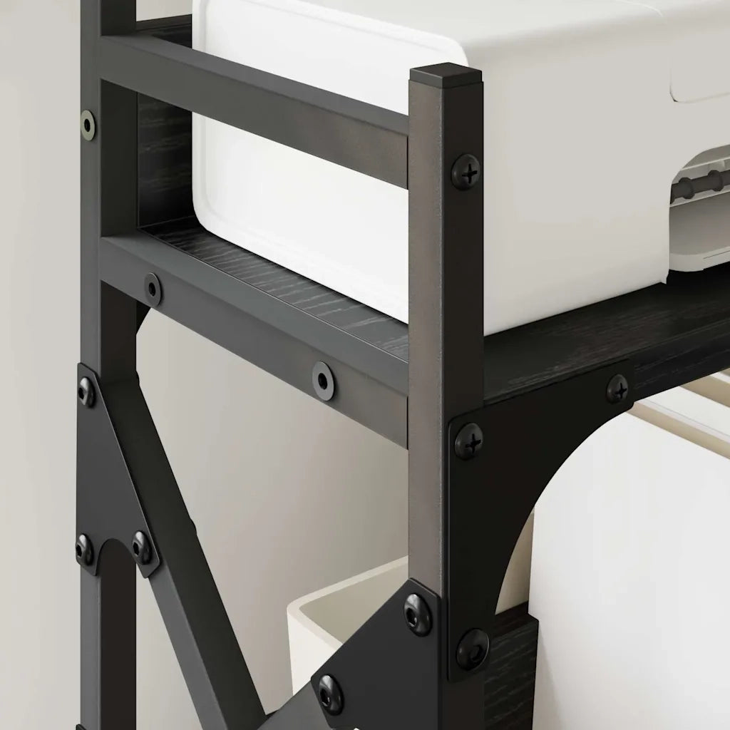 Supporto per Stampante Rovere Nero 40 x 20 x 40 cm 882180