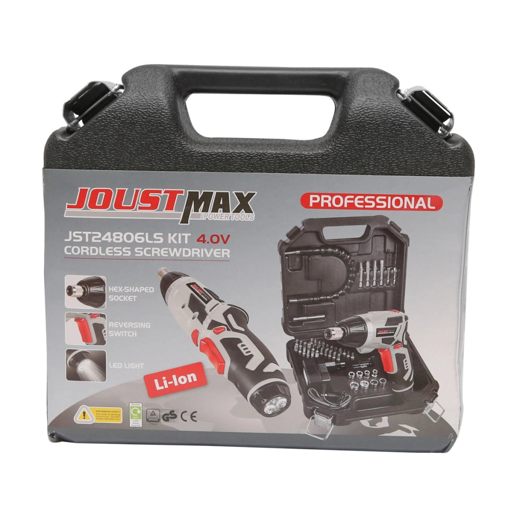 Trapano e avvitatore elettrico con batteria da 4V 1300 mAh e 45 accessori Joustmax