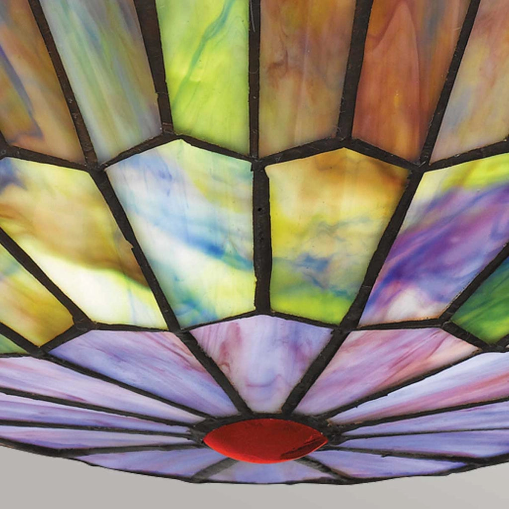 Plafoniera Tiffany Watkins Quoizel 42cm multicolore 2xE27