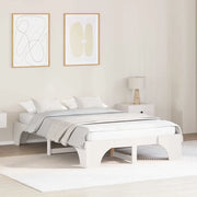 Struttura del letto Bianco 140 x 190 cm Pino massello