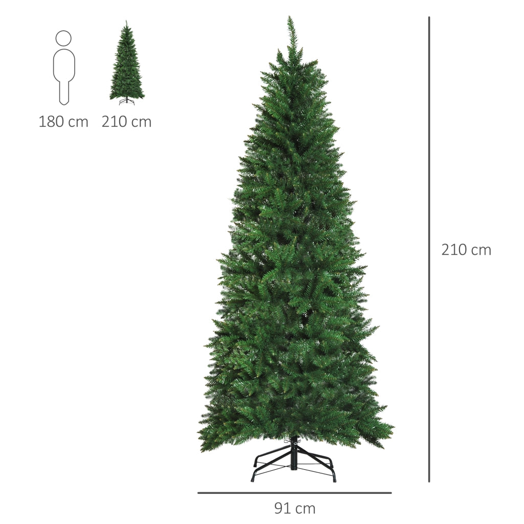 Albero di Natale Artificiale 210cm ¨C Minimal ¨C Verde