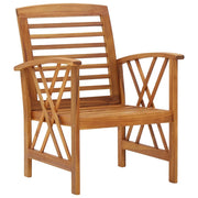 Sedie da Giardino 2 pz in Legno Massello d'Acacia 310266