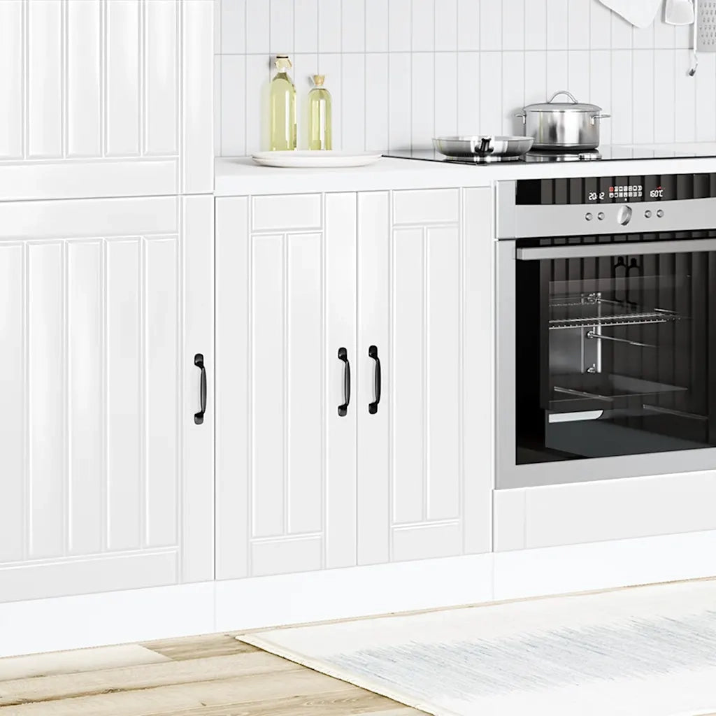 Mobile Base Lavello Lucca Bianco Lucido in Legno Multistrato 853679