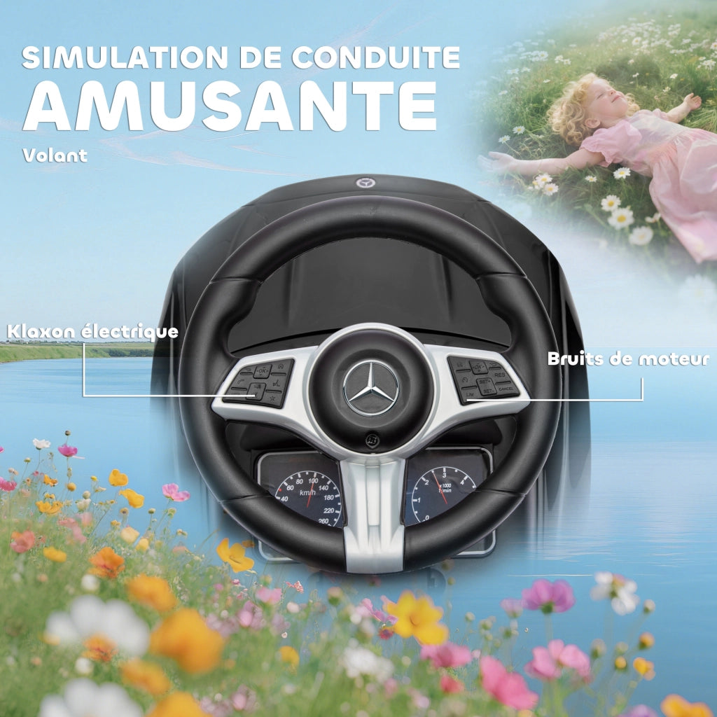 Portagiochi per Bambini Mercedes-Benz ¨C zephmum ¨C Nero 91x40x83 cm