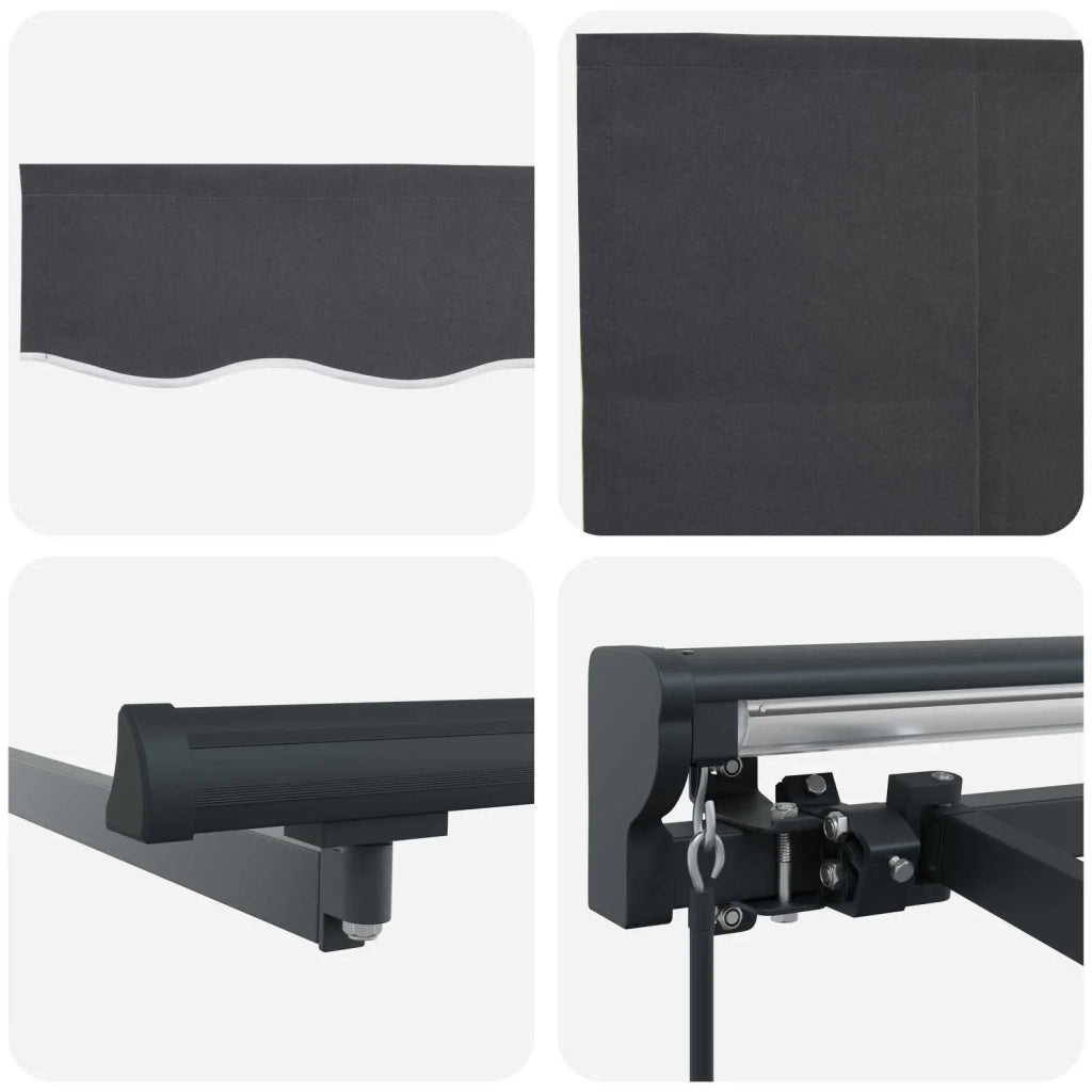 Tenda retrattile manuale Antracite 5 × 3,5 m 3420480