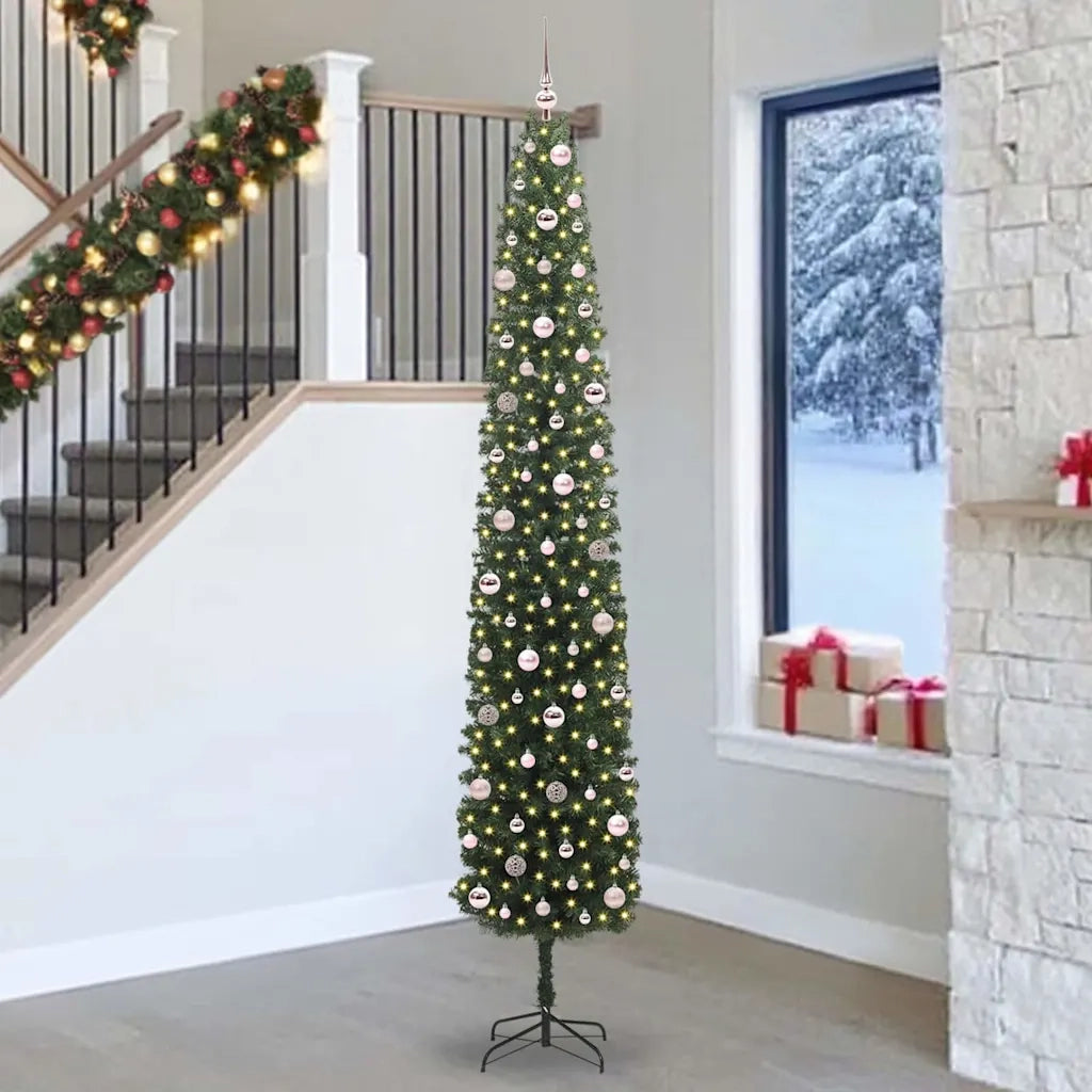 Albero di Natale artificiale con 300 LED Verde 270 cm 3394980
