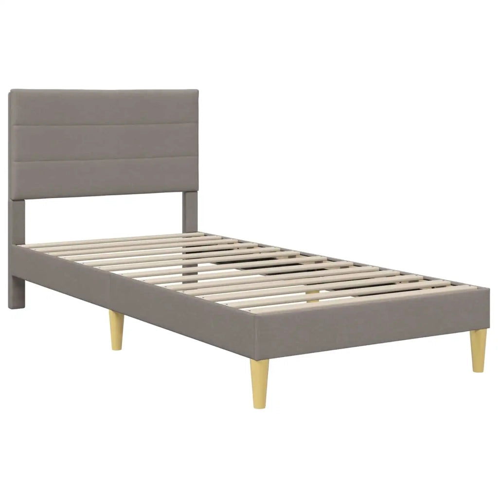 Struttura del letto con testiera Tortora 100 x 200 cm Tessuto 42027568