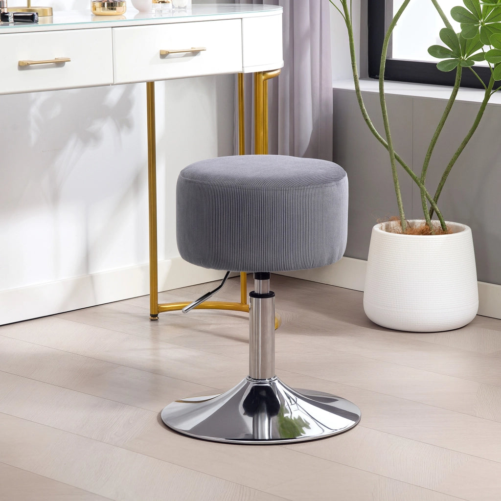 Sgabello cucina regolabile 52-66 cm ¨C Xylo ¨C velluto grigio girevole 360¡ã
