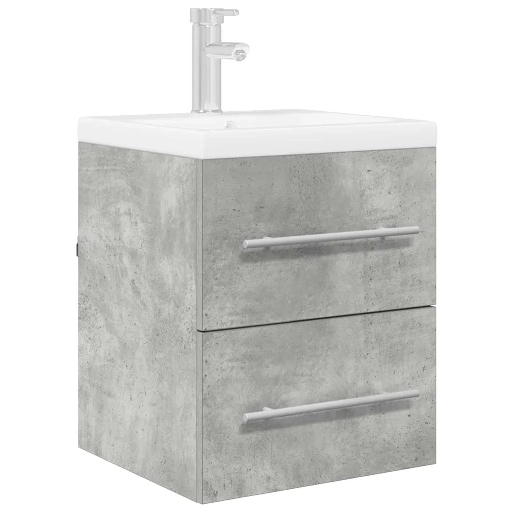 Armadio sottolavello-Mobile sottolavello Grigio cemento 38,5 x 41 x 48 cm