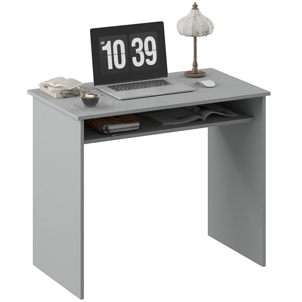 Scrivania computer con ripiano ¨C Zephmum ¨C Grigio 90x50x74 cm