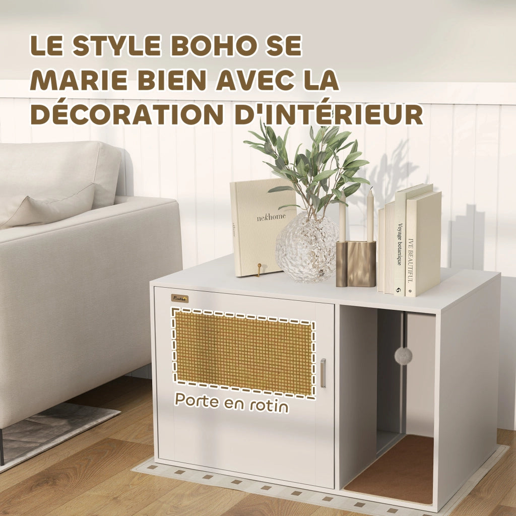 Mobile per gatti con porta ¨C Minimal ¨C 80x50x50 cm bianco