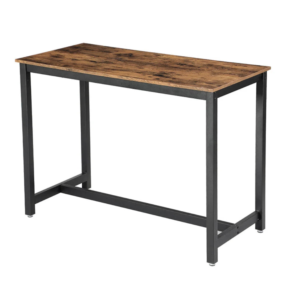 Tavolo alto da bar vintage tavolo multiuso con struttura in ferro per bevande cocktail bar brasserie ristorante soggiorno cucina stabile 120 x 60 x 90 cm marrone 12_0007672