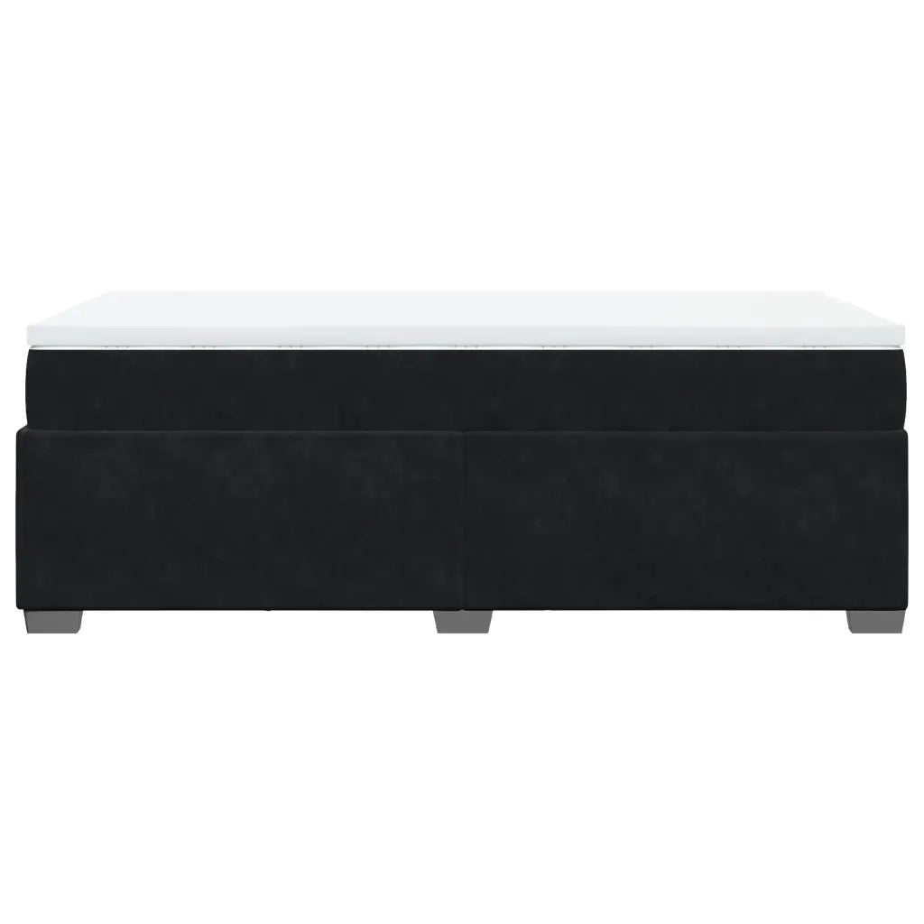Giroletto a Molle con Materasso Nero 100x200 cm in Velluto 3285265