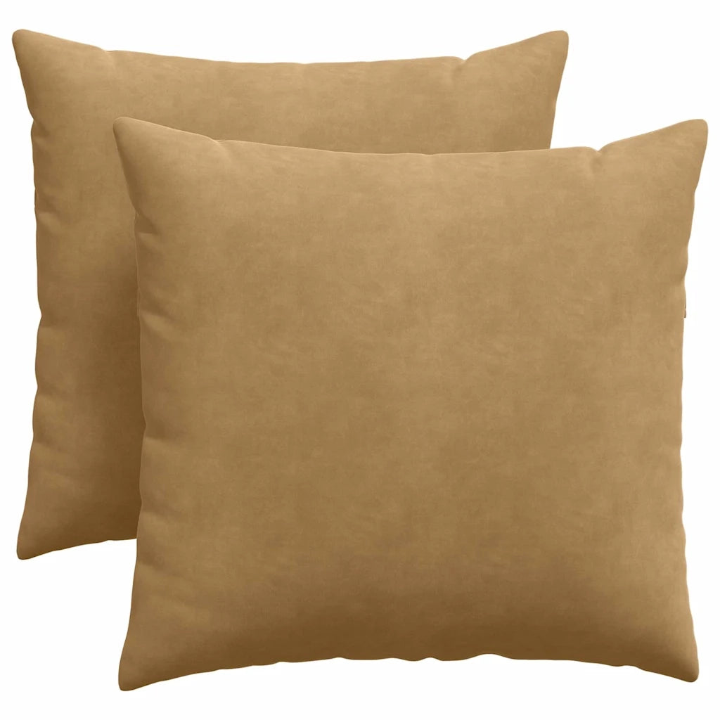 Cuscini da Divano 2 pz-Set di 2 Cuscini per Sofa Marrone 45 x 45 cm Tessuto in Cords