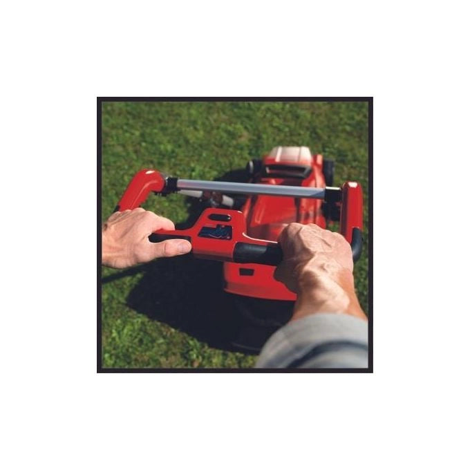 Einhell 3413282 RASARRO 36-36 Tagliaerba a Batteria 36V 36 cm 400 m² 45 L 6 Livelli 2 Batterie 3,0Ah colore Nero Rosso