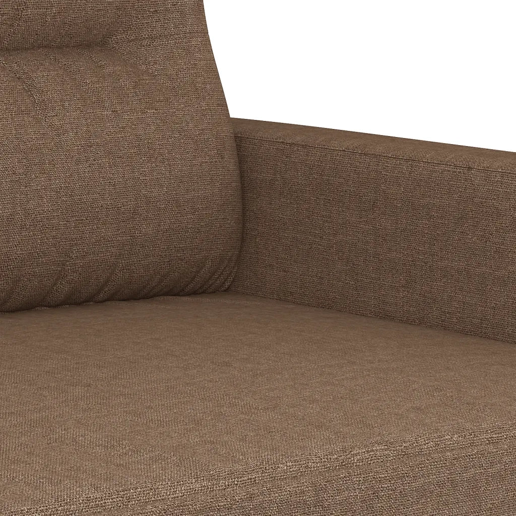 Set di Divani 3 pz con Cuscini Marrone in Tessuto 3201595