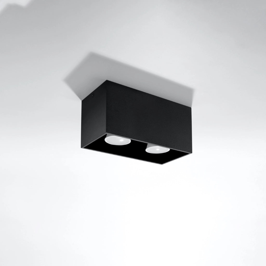 Lampada da soffitto QUAD nero