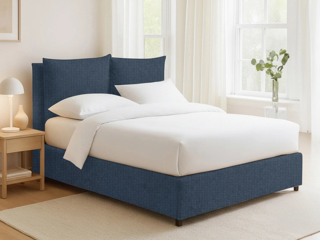 Penrith, Letto Singolo Sfoderabile Made in Italy, blu