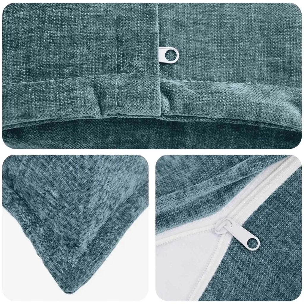 Federa 2 pz HOUTEN Blu 50 x 70 cm Tessuto Chenille 919541